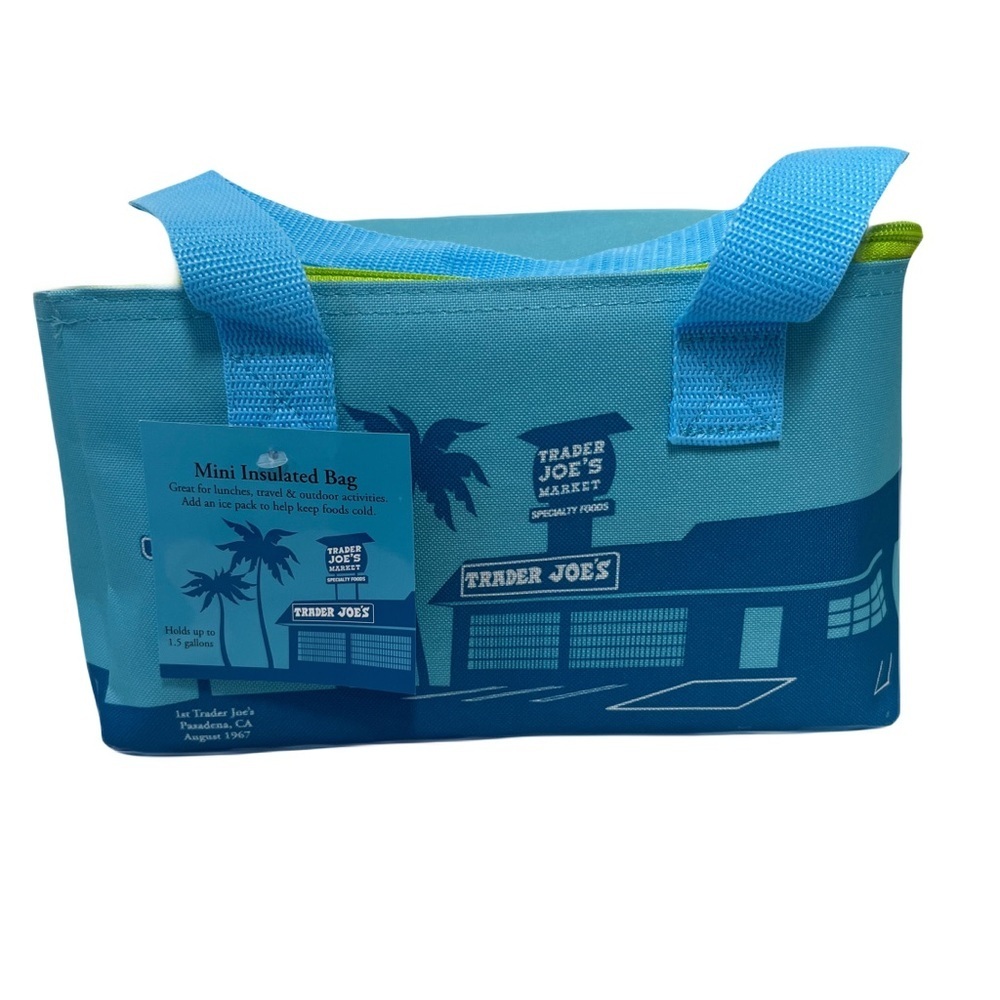 Trader Joe's Blue Mini Insulated Bag Tote